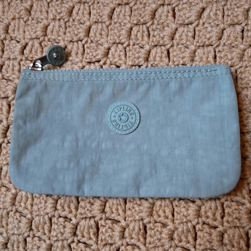 Kipling Light Blue Multi Compartment Zip Pouch - image 1
